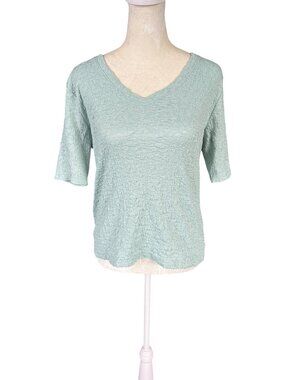 Simply Vera women's short sleeve v-neck pullover textured top size medium